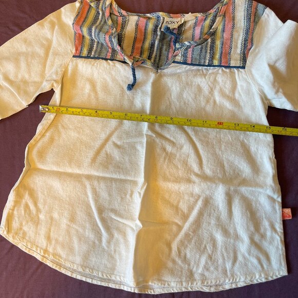 NWT White Roxy Girl Size 8 - NEW Beach top - Picture 4 of 5